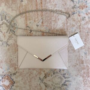NWT David’s Bridal Formal Clutch with Chain Strap